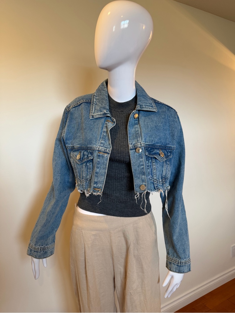 Abercrombie & Fitch Langdon Skinny Stretch denim-style jogger pants in a washed